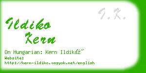 ildiko kern business card